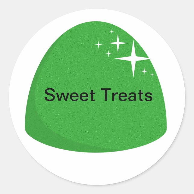 Sticker Géant Green Gumdrop Candy Party Sticker (Devant)