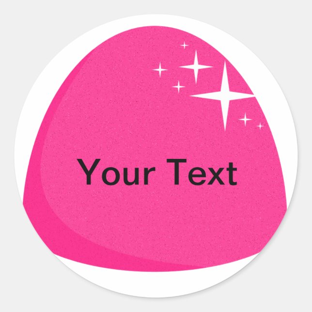 Sticker Géant Pink Gumdrop Étiquette Buffet (Devant)