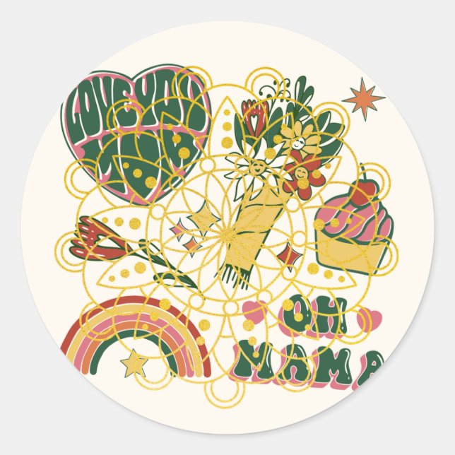 Sticker geft funy for mother day (Front)