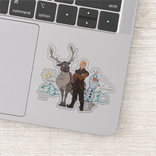 Sticker Gelé 2  Sven, Kristoff et Olaf