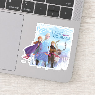Sticker Gelée 2 : Anna, Elsa et ses amis  Courage