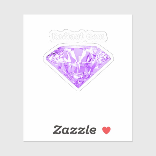 Sticker Gem rayonnant (Feuille)