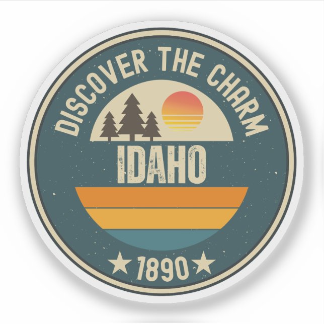 Sticker Gem State Idaho - Pittoresque Adventure Cadeau (Devant)