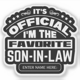 Sticker Gendre préféré personnalisé officiel drôle de fami