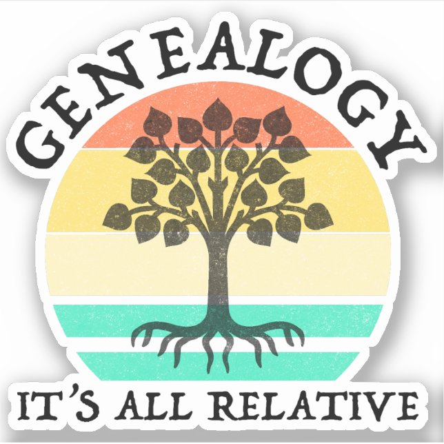 Sticker Généalogie - Tout est relatif (Devant)