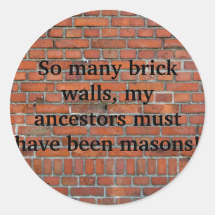 Sticker généalogique "Brick Wall"