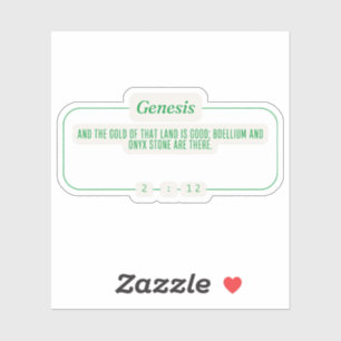 Sticker Genèse 2:12