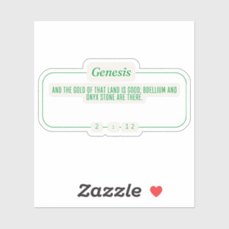 Sticker Genèse 2:12