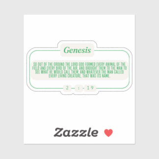 Sticker Genèse 2:19