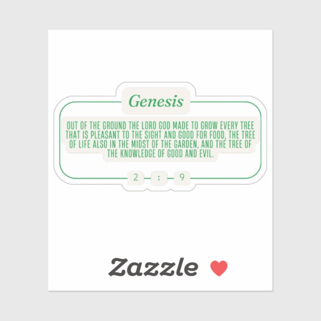 Sticker Genèse 2:9 (Feuille)