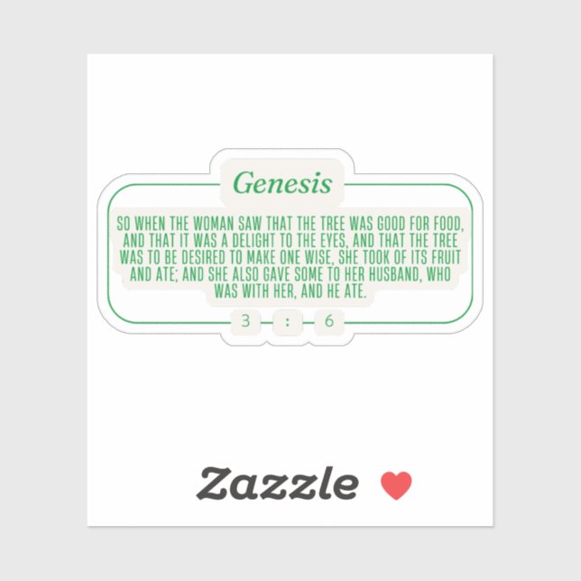 Sticker Genèse 3:6 (Feuille)