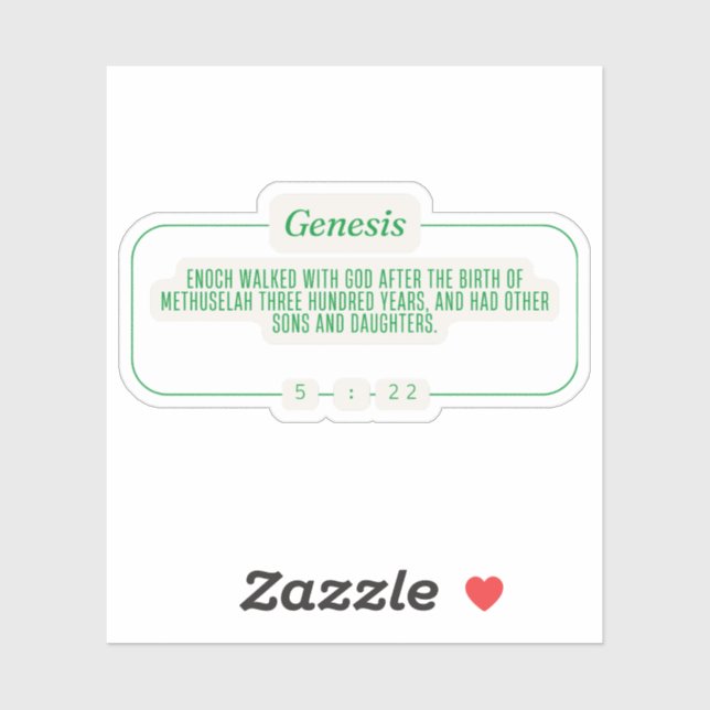 Sticker Genèse 5:22 (Feuille)