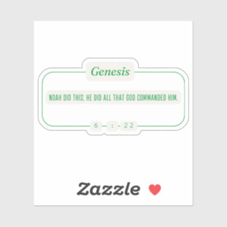 Sticker Genèse 6:22