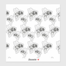 Genoux d'abeille en noir et blanc