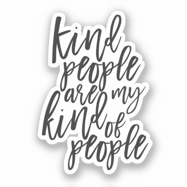 Sticker Gentils, Simple, Moderne, Design noir & blanc (Recto)