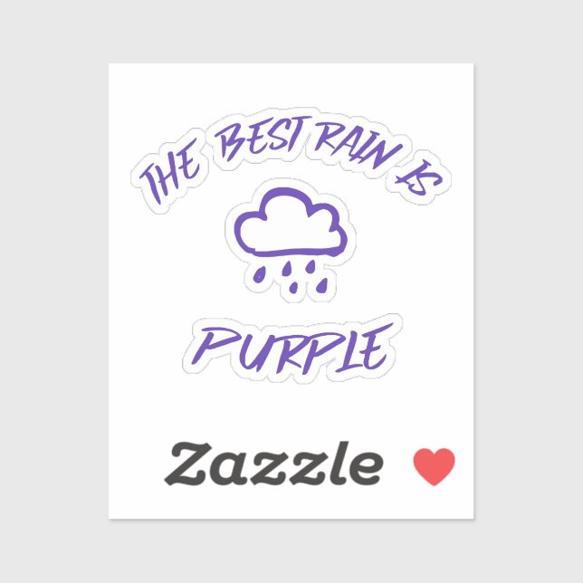Sticker GenX La meilleure pluie est violette (Feuille)