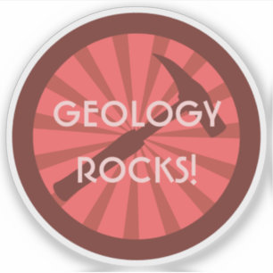 Sticker géologie rocks! Vinyle marteau de marteau du géolo