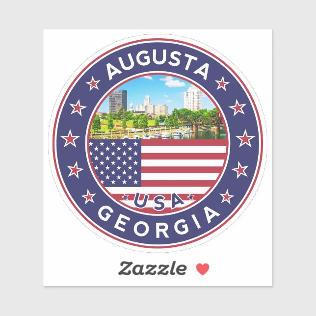 Sticker Géorgie, Augusta (Feuille)