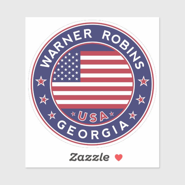 Sticker Géorgie, Warner Robins (Feuille)