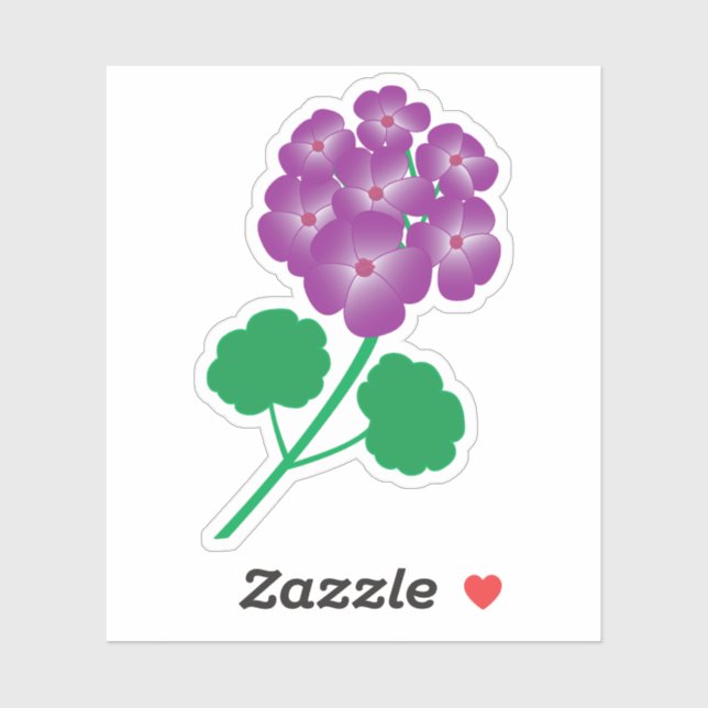 Sticker Geranium Flowers (Feuille)