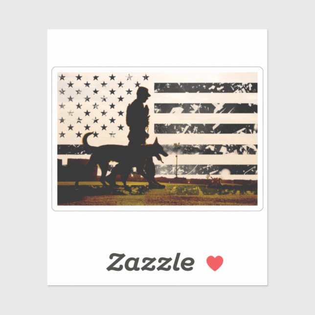 Sticker Gestionnaire de chiens de travail K-9 (Feuille)