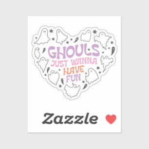 Sticker Ghouls veut juste s'amuser Halloween
