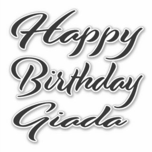 Sticker Giada Prénom Anniversaire de la Broderie noire