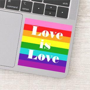 Sticker Gilbert Baker Gay pride Drapeau L'amour est l'amou