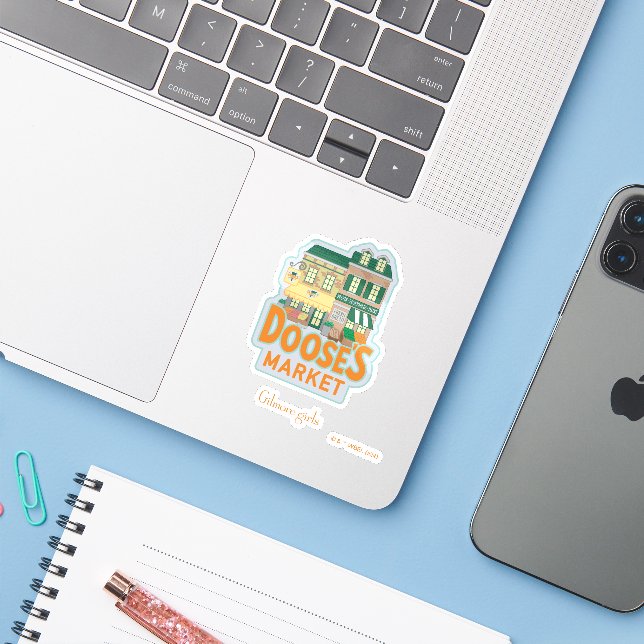 Sticker Gilmore Girls | Le marché de Doose (Ordinateur portable avec iPhone)