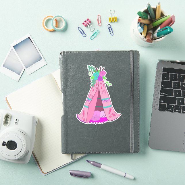 Sticker Gilry Pink Tente Tribal Teepee (Couverture iPad)