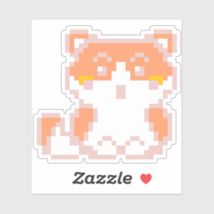 Sticker Ginger Pixel art chat