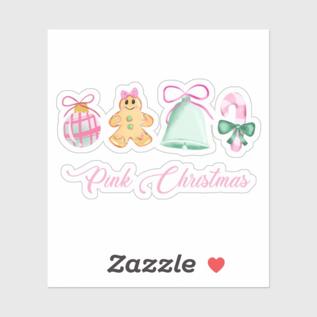 Sticker Gingerbread, Candy Cane & Pastel Ornaments (Feuille)