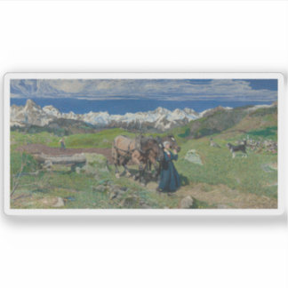 Sticker Giovanni Segantini - Printemps dans les Alpes
