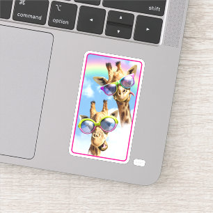 Sticker Girafe Aux Lunettes De Soleil