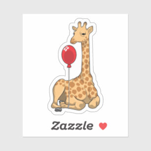 Sticker Girafe balloon