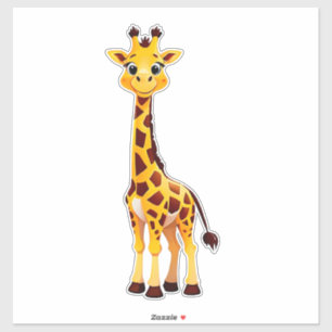 Sticker Girafe de dessin animé mignon
