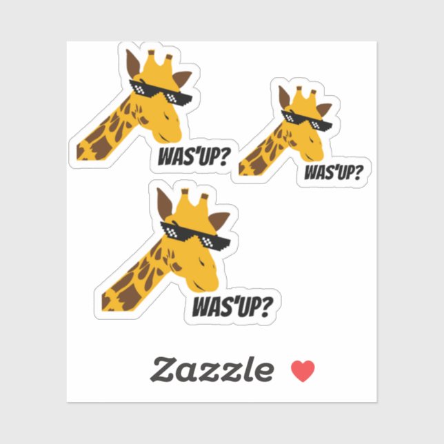 Sticker girafe disant (Feuille)