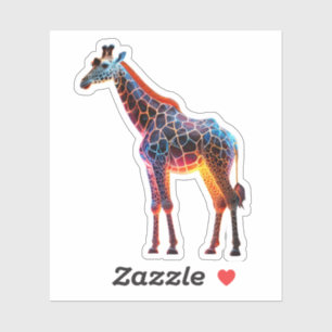 Sticker Giraffe colorée