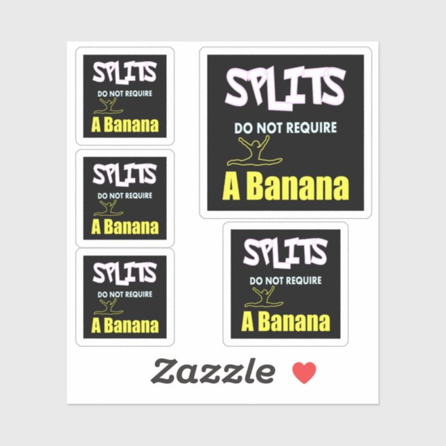 Sticker Girls Gymnastique Banana Splits Citation (Feuille)