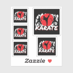 Sticker Girls Karate - Thème japonais patriotique Japon
