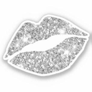Sticker Glam Aesthétique Girly Silver Parties scintillant 