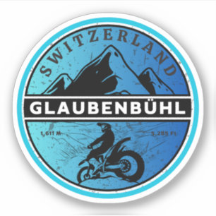 Sticker Glaubenbüelen pass Suisse alpes moto tour