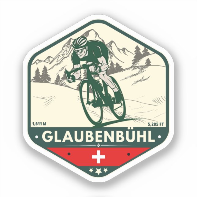 Sticker Glaubenbüelen pass Suisse alpes moto tour (Recto)