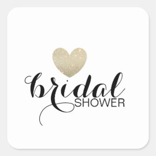 Sticker - Glitter Heart Fab Bridal Shower
