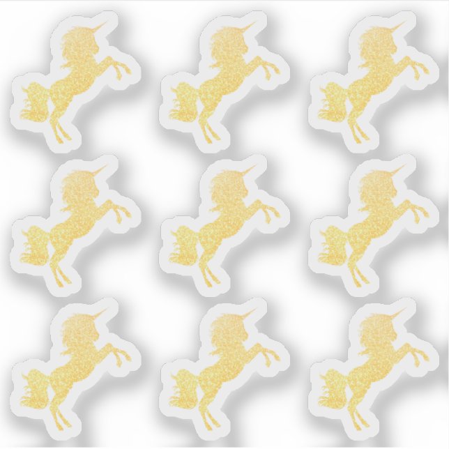 Sticker Glittery Sparkle Unicorn - Magique Sparkle Party (Devant)