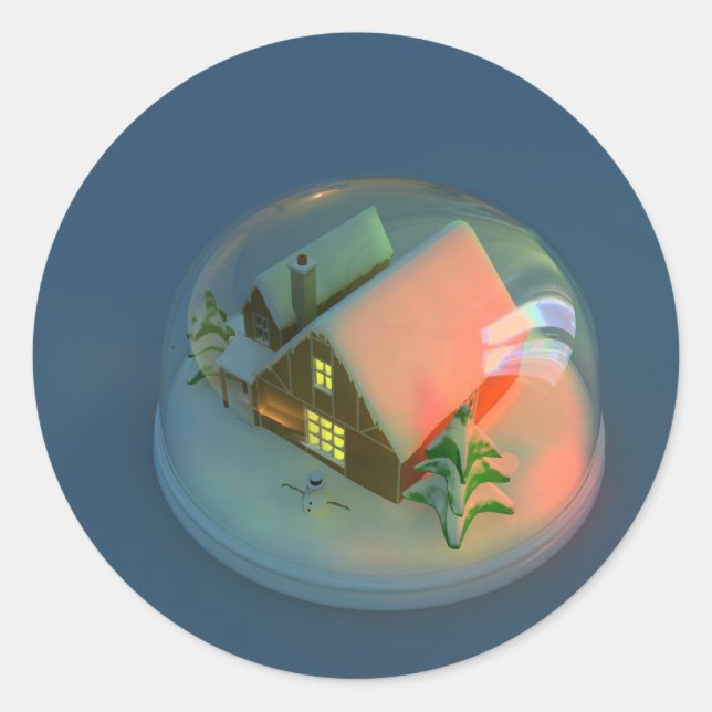 Sticker globe neige de la Maison de Noël (Devant)