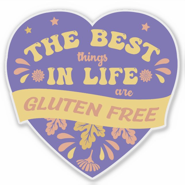 Sticker Gluten sans soumission amusant Coeliac Coeliac (Devant)