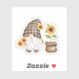 Sticker Gnome aux tournesols