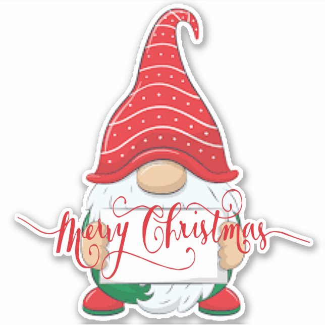 Sticker gnome de Noël Joyeux (Devant)