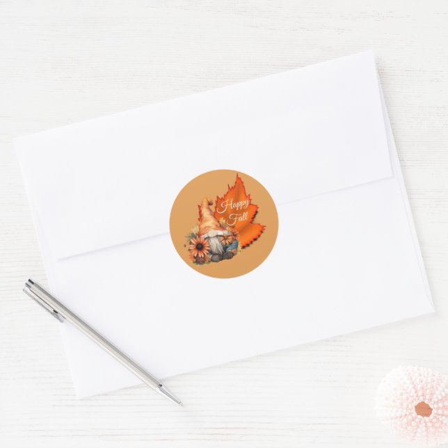 Sticker Gnome Happy Fall (Enveloppe)